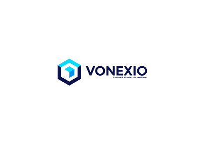 Vonexio hexagon logo letter v v logo warehouse logo