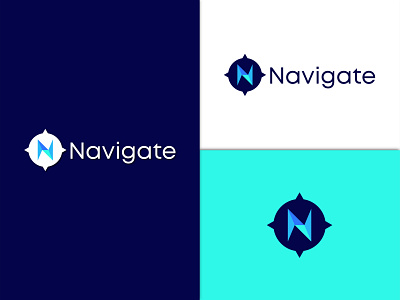 Navigate logo blue compass compass logo concept icon icons n compass logo n compass logo n logo navigate logo
