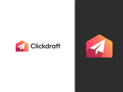 Clickdraft Concept 1 3d branding click click logo clickable clickdraft colorful company logo fly gradient icon logo mail logo minimal paperplane logo pointer logo quick logo speed