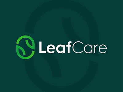 LeafCare brand identity branding business cards green logo leaf logo logo design logo designer mobile app ui nature process ui design