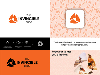 The Invincible Shoe brand design brand identity branding branding concept logo design shoe brand shoe logo