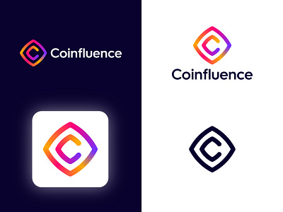 Coinfluence Logo Re-Design blockchain brand identity branding company logo crypto cryptologo design gradient illustration logo minimal ui