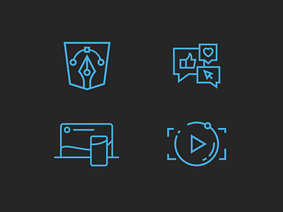 Studio Website Icons agency animation branding icons iconset illustration lottie mograph motion graphics studio website