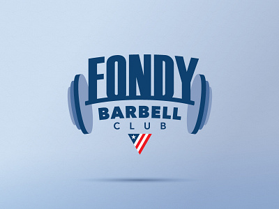 Fondy Barbell Club america apparel crossfit exercise gym identity simple