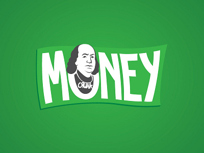 Crunk Money benjamin crunk flat illustration money typography