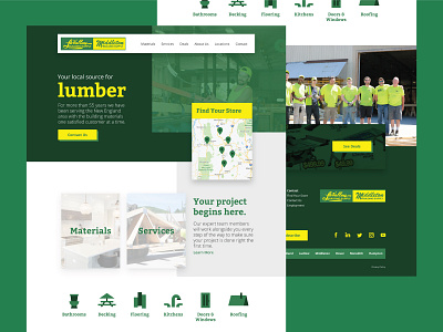Lumber Company Website construction design home improvement local lumber materials new england new hampshire project website
