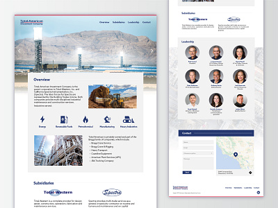 Industrial Corporation Landing Page Website