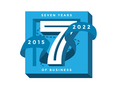 7 Year Anniversary 7 years agency anniversary branding business celebration creative design digital