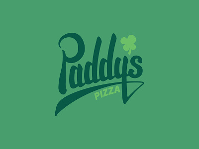 Paddy's Pizza branding identity logo typography