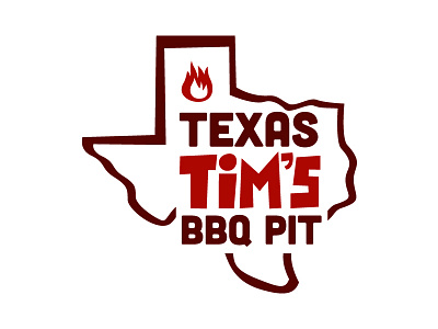 Texas Tim's BBQ Pit branding icon illustration logo summer texas type usa