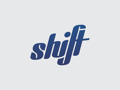 Shift branding design handtype logo script type typography