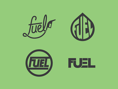 Fuel Logos branding flat icon illustration logo type typography
