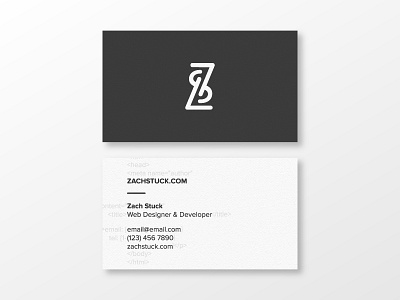 Web Designer/Developer Branding branding business card code design icon logo minimal monochromatic monogram print web