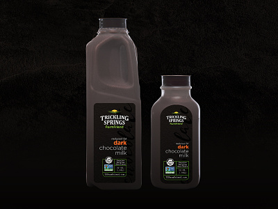 Dark Chocolate Milk cows dairy design grass fed label milk mockup organic packaging pasture
