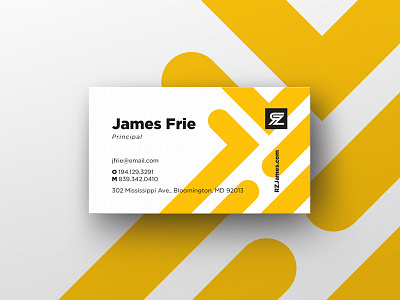 RZJames Business Card brand business card construction contractor flat icon identity illustration logo marketing minimal print