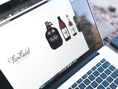 Far Field Beer Company Mockup beer brewery brewing ca deck design handtype identity la logo mockup typography