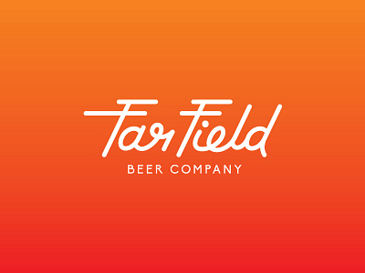 Far Field Beer Co. beer brand brewery brewing hand type identity line logo