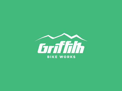 Griffith Bike Works bike biking branding colorado custom denver flat identity illustration littleton logo minimal mountain mtb type typography works