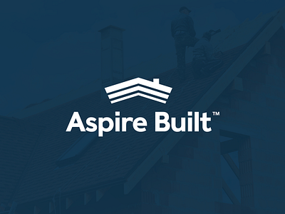 Aspire Built Logo brand branding building construction design flat house icon identity illustration logo logotype minimal rennovation