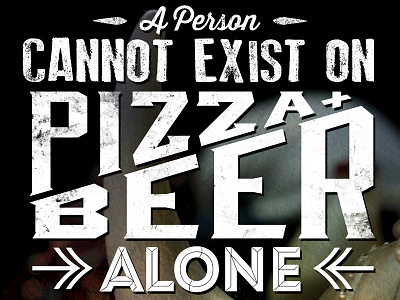 New Promo Postcard (Teaser) baltimore rock opera society beer pizza texture type typography