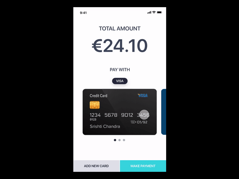 Credit card checkout dailyui design ui