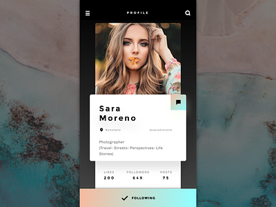 Profile app dailyui design ui ux