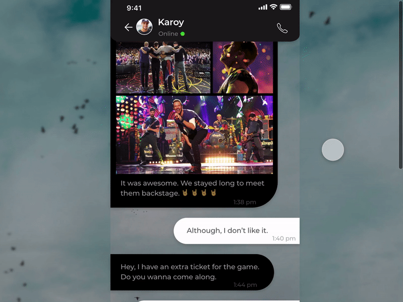 Direct Messaging animation app daily 100 challenge dailyui design gif ui