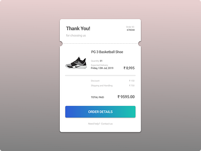 Email Receipt app daily 100 challenge dailyui design ui