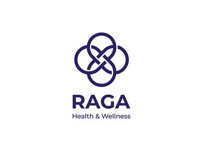 Raga Logo Animation animation blue branding circles health icon logo logo design logomotion motion design motiongraphics typography