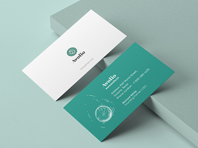Avolio Business Card avocadooil branding business card graphic design green illustration logo oilbrand vector visual identity