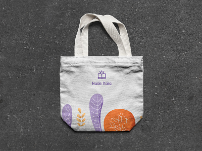 Nasle Kara Illustration bag design branding graphic design illustration logo plants school visual identity