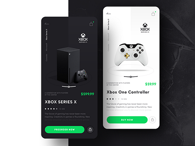 Xbox Store Concept app design game icon minimal mobile mobile app ui ux x xboxone xd
