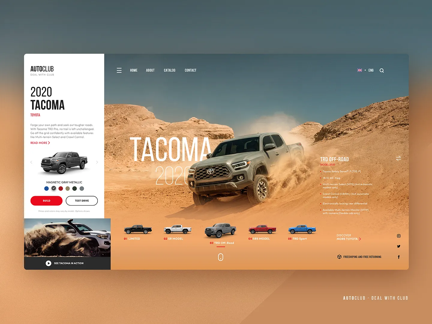 Sleek Car Dealer Website Design for 2020 Tacoma