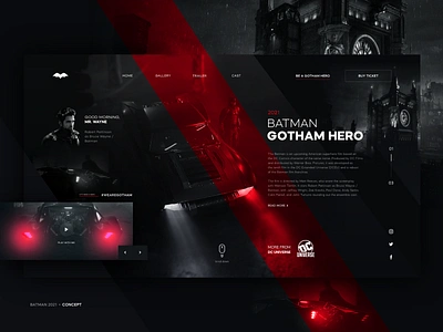 Batman Movie 2021 Promo Concept auto batman batmobile bruce wayne dc dc comics design gotham joker ui ux web