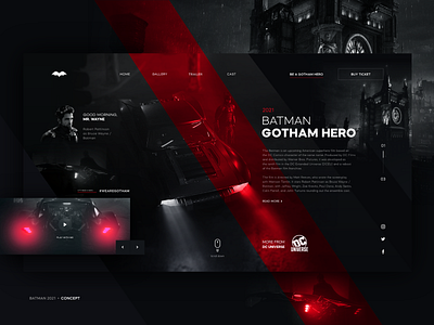 Batman Movie 2021 Promo Concept auto batman batmobile bruce wayne dc dc comics design gotham joker ui ux web