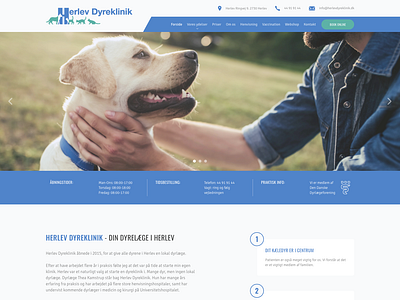 Webdesign - Herlev Dyreklinik design web