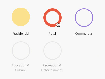 Land Use Types flat navigation simple ui user interface