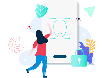 Face ID Feature E-wallet Illustration appdesigner bank credit card customillustrations developer ewallet faceid illustration isometric loans mobile app payment redesign security app ui ux webdevelop webdevelopers webdeveloping webdevelopment