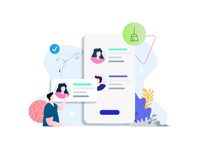 Hire House Helper E-Wallet Feature Illustration appdesigner booking customillustrations developer ewallet hire hireme house illustration isometric mobile app redesign support ui ux webdevelop webdevelopers webdeveloping webdevelopment
