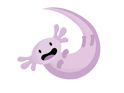 Axolotl axolotl design digital painting illustration sea creature sea life vector