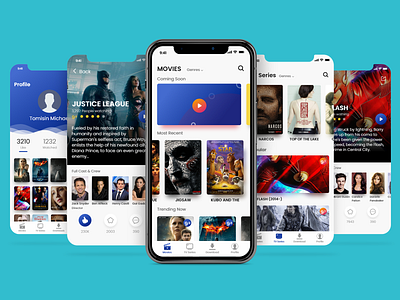 Moovy mobile app design mobile ui kit movie