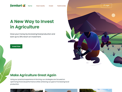 FarmKart Redesign agriculture agriculture website agro farmers website farmkart ui redesign illustration web ui design web ui kit website redesign