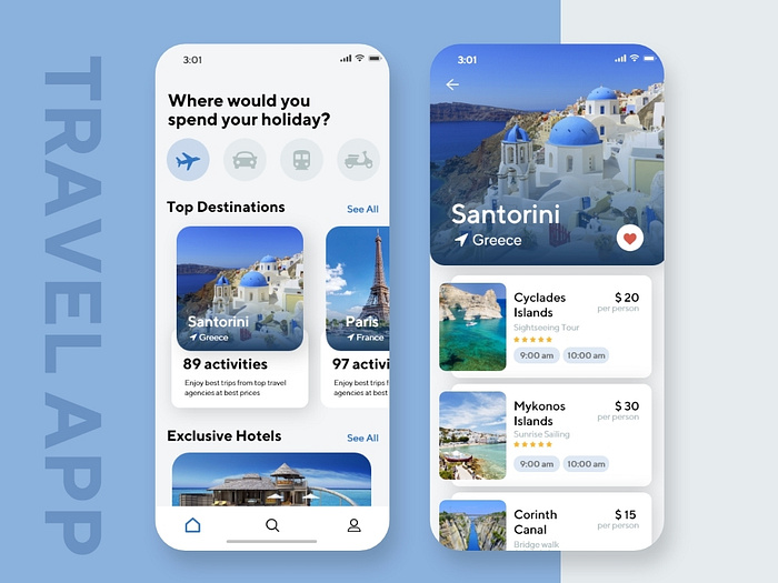 Travel App by Tomisin Michael on Dribbble