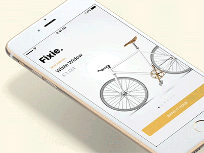 Fixie Interaction animated app bike ecommerce fixie interaction mobile principle prototype