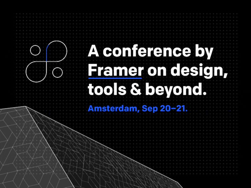 Loupe Conference 2018 sharp crisp black framer animation svg line dark conference amsterdam loupe