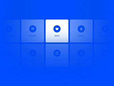 Creating Design Systems in Framer X animation blue cards components design system framer gif guide system