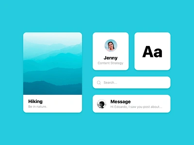 Create Design Components in Framer X aqua cards components cyan design design system framer symbols teal turquoise ui