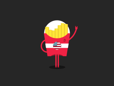 USA Trip animation character dancing equalizer fest fries holiday joern westhoff music punk usa