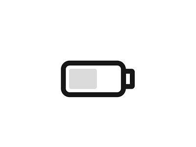 Battery animation black and white energy full battery icon low battery outline safe smartphone