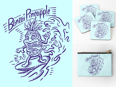 Banzai Pineapple – finals affinity designer design fun illustration